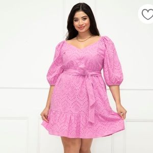 ELOQUII Elements Eyelet Dress 18